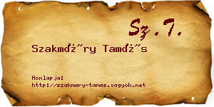 Szakmáry Tamás névjegykártya
