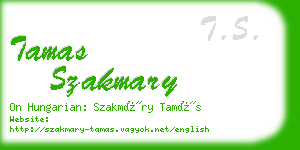 tamas szakmary business card